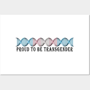 Transgender Pride Flag Colored DNA Strand Posters and Art